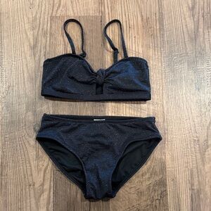 Art Class Bikini Set Black with Gold Girls size 10/12